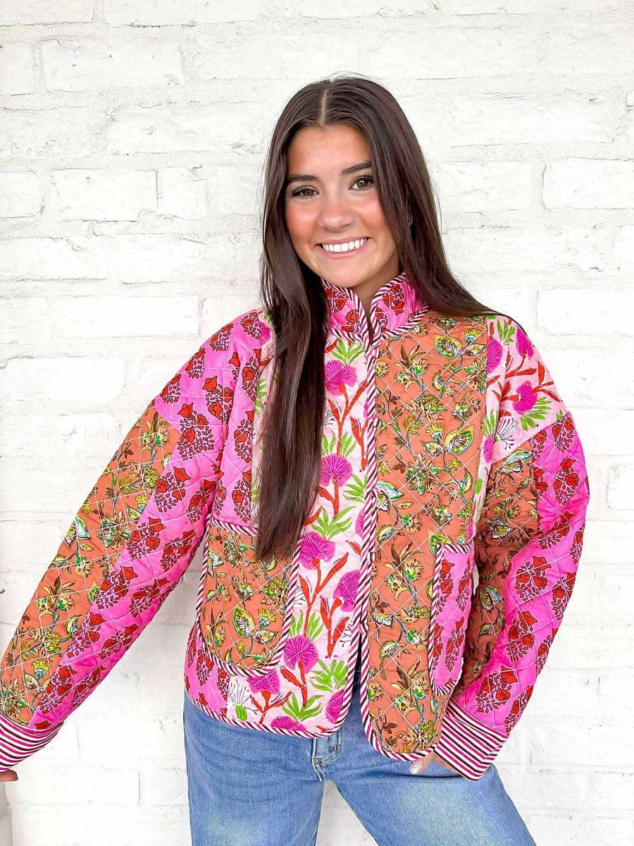 THML Garden Of Love Pink Patch Jacket – Shop Shoetique