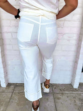 Load image into Gallery viewer, Near The Way Straight Leg White Hem Jean
