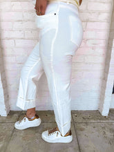 Load image into Gallery viewer, Near The Way Straight Leg White Hem Jean