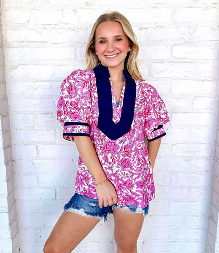 Abroad Adventures Pink Top