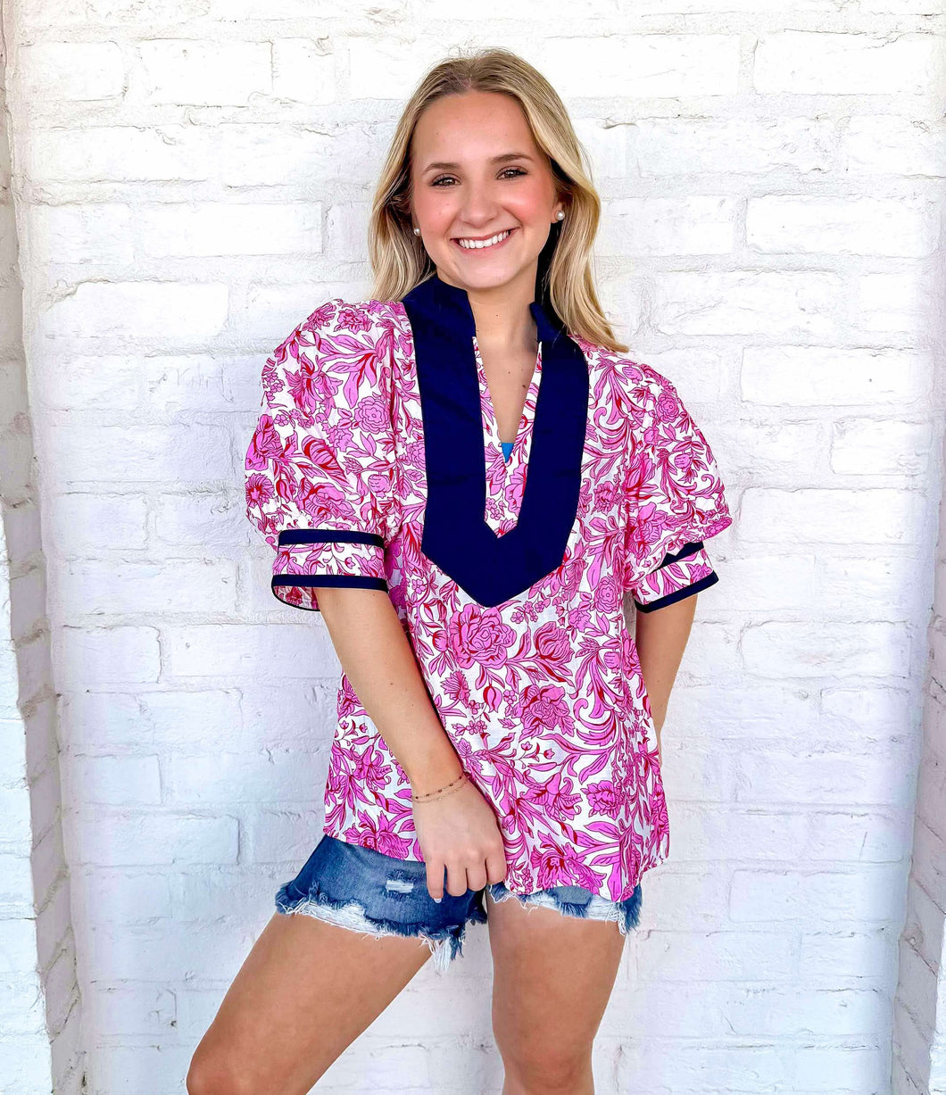 Abroad Adventures Pink Top