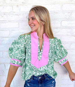 Abroad Adventures Green Top