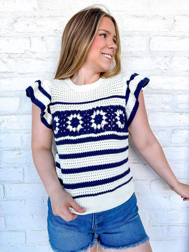 Give It Your All Navy Top