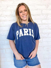 Load image into Gallery viewer, Paris Navy Graphic Tee