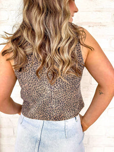 For A Little While Leopard Vest Top