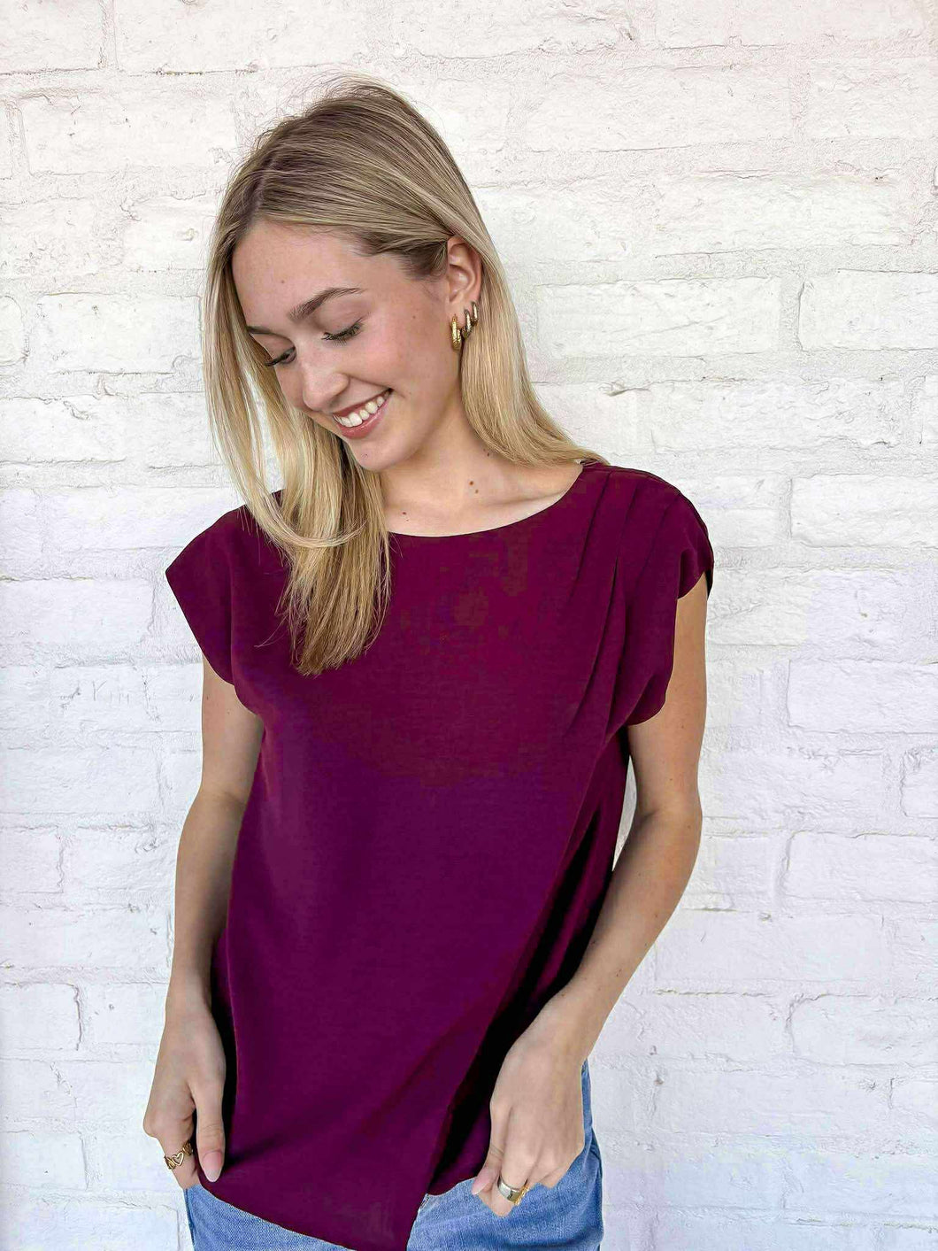 Plan For You Maroon Top