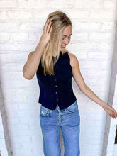 Load image into Gallery viewer, Chasing Dreams Navy Top