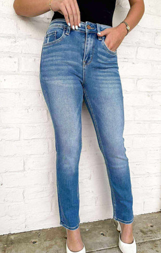 Create Space High Rise Slim Straight Jean