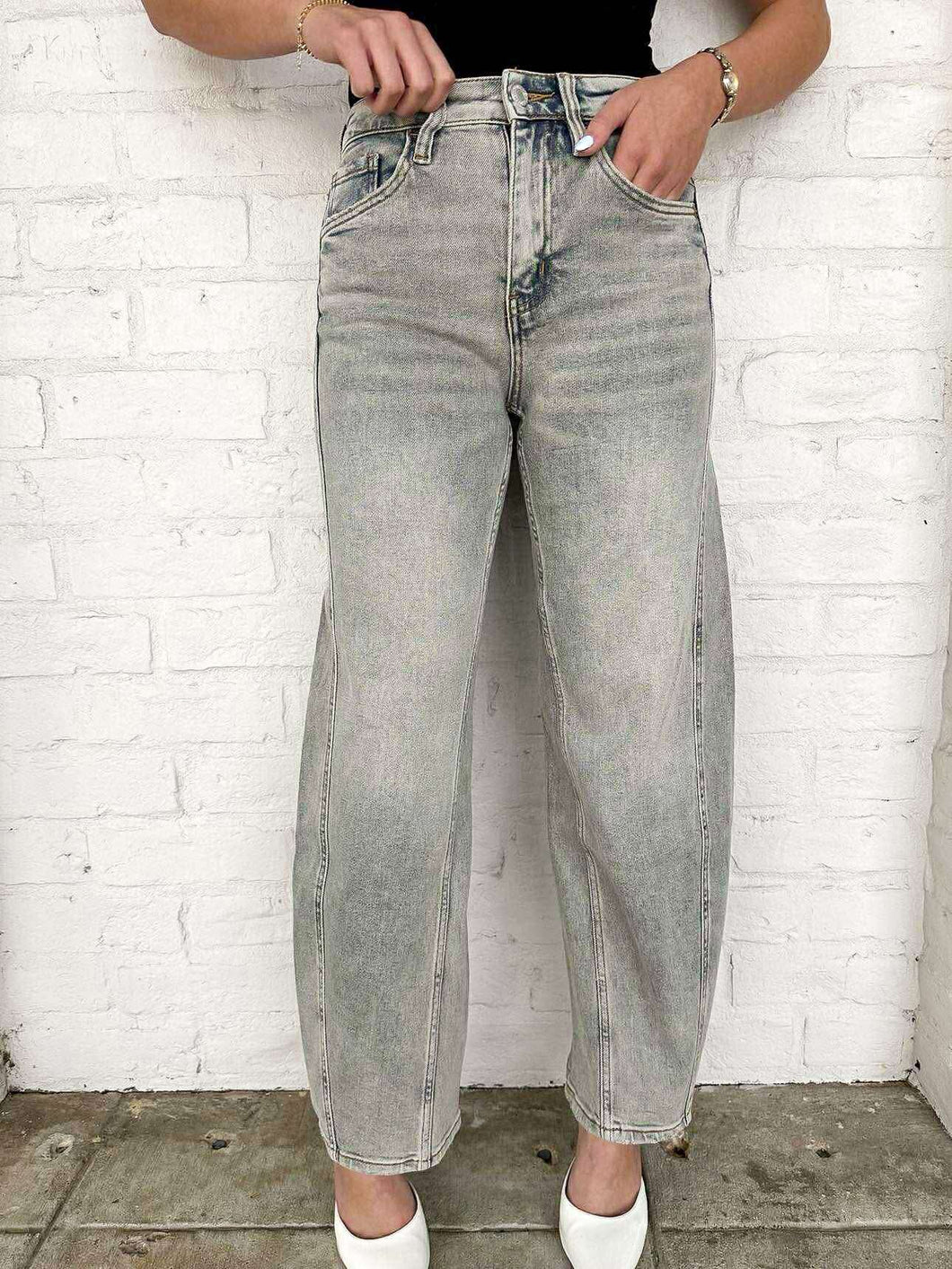 Free Your Mind Super High Rise Barrel Jean