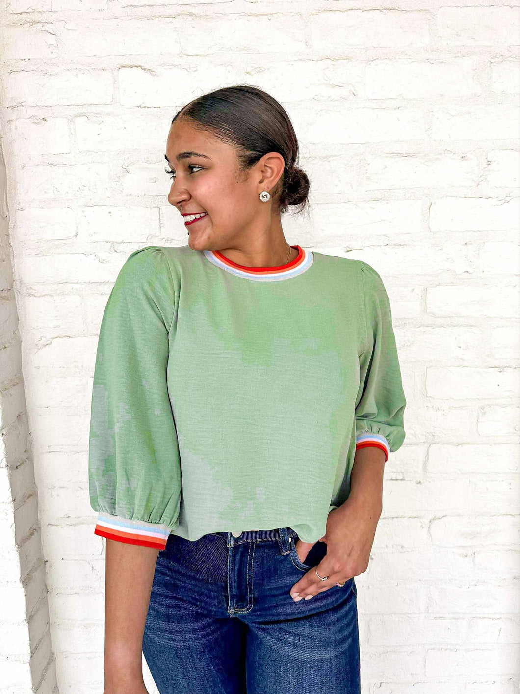 Carry On Sage Top