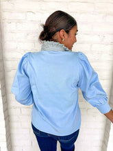 Load image into Gallery viewer, Spring Sentiments Blue Top