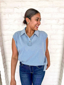 Unknown Reasons Denim Oversized Top