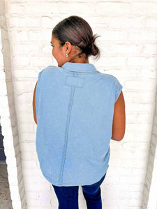Unknown Reasons Denim Oversized Top