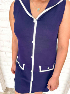 Here For You Navy Mini Dress