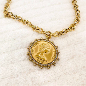 Gold Small Coin Necklace