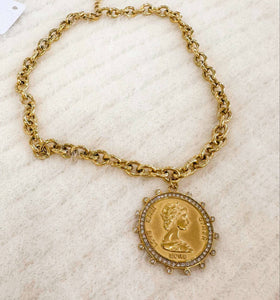 Gold Small Coin Necklace