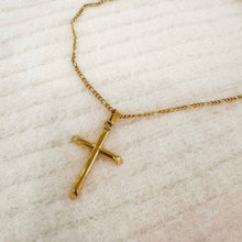 Load image into Gallery viewer, Large Gold Cross Necklace