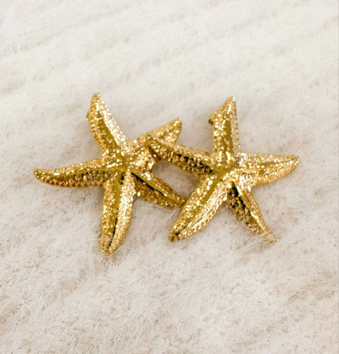 Gold Starfish Earrings