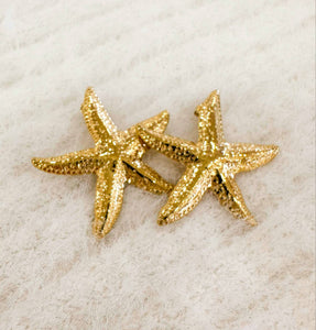Gold Starfish Earrings