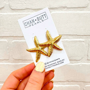 Gold Starfish Earrings
