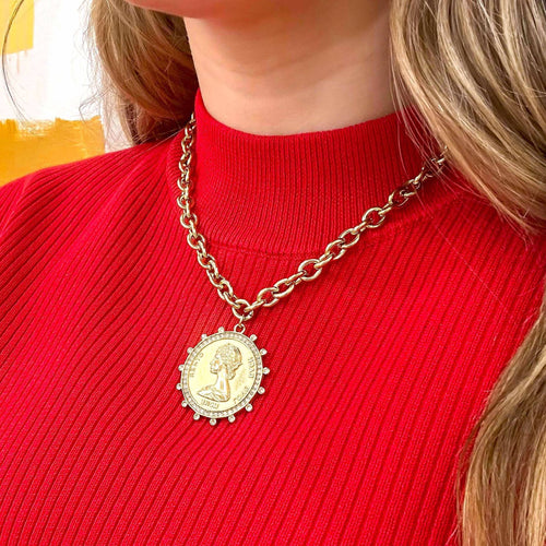 Gold Small Coin Necklace