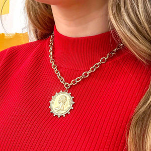 Gold Small Coin Necklace