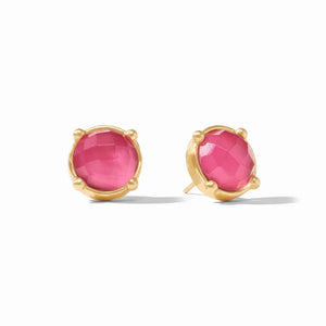 Julie Vos Honey Stud Iridescent Raspberry Earring