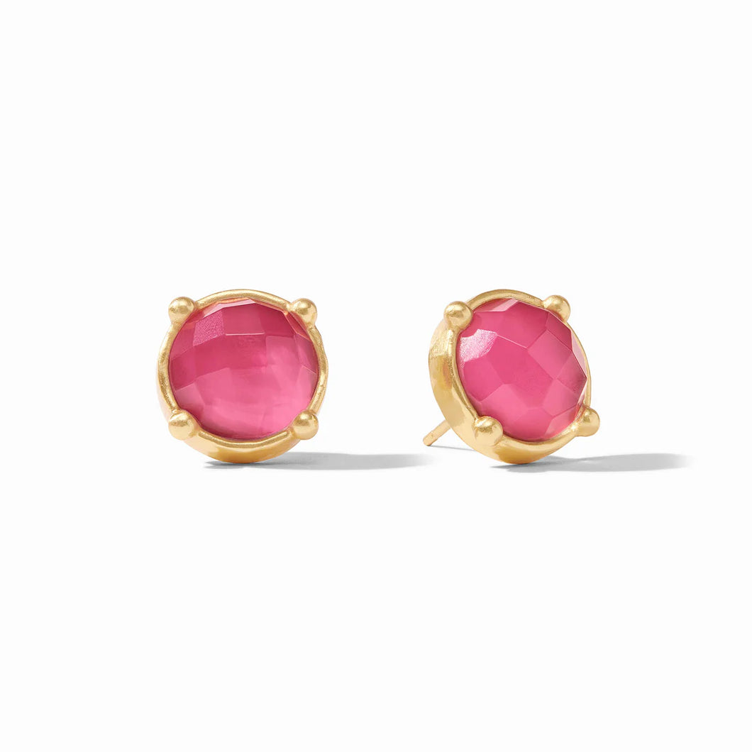 Julie Vos Honey Stud Iridescent Raspberry Earring