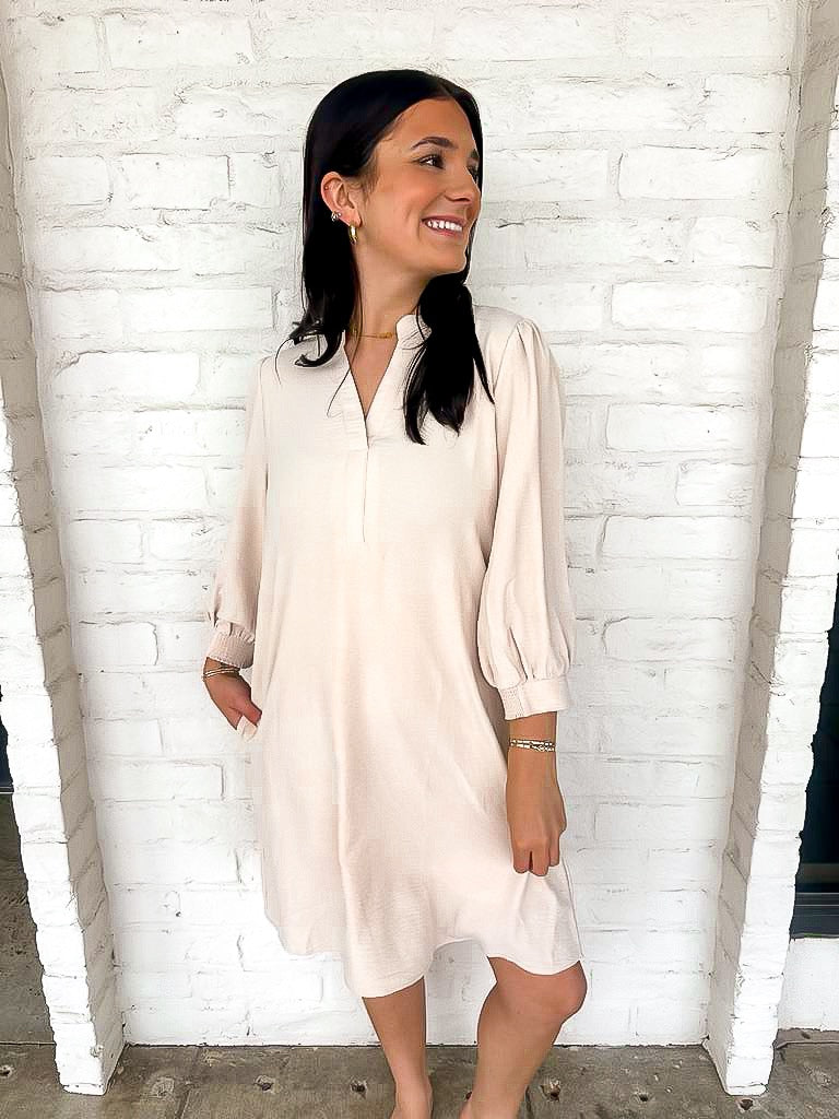 Cast A Spell Oatmeal Dress