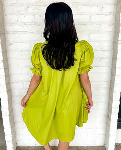 Just Do Your Best Chartreuse Dress