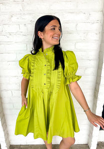 Just Do Your Best Chartreuse Dress