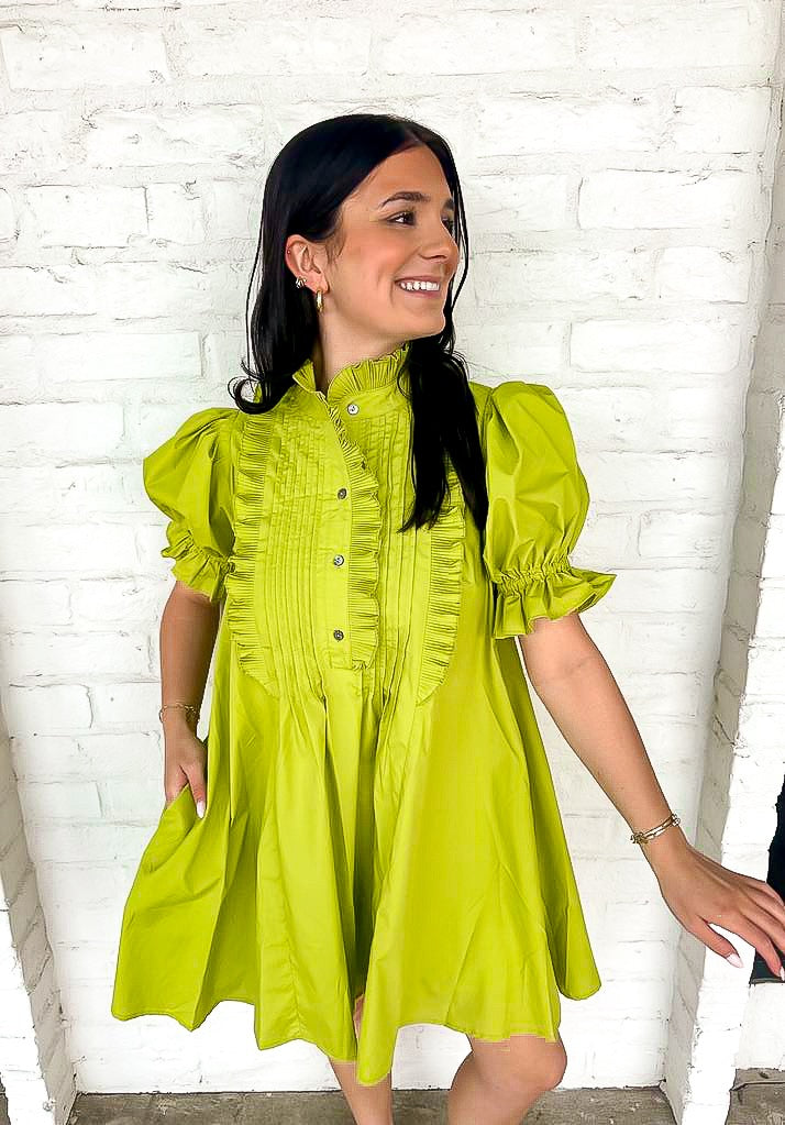 Just Do Your Best Chartreuse Dress