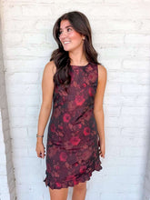 Load image into Gallery viewer, Pleated Plush Burgundy Mini Dress