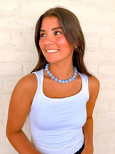 Load image into Gallery viewer, Resin Round Sky Blue Necklace