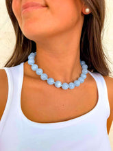 Load image into Gallery viewer, Resin Round Sky Blue Necklace