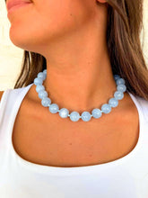 Load image into Gallery viewer, Resin Round Sky Blue Necklace