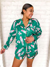 Load image into Gallery viewer, Queen Of Green Nutcracker Bow Pajamas