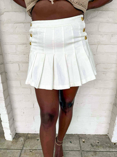Fierce Frequency White Skort