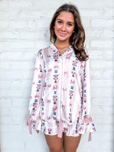 Load image into Gallery viewer, Queen Of Girly Things Christmas Pink Pajama Set