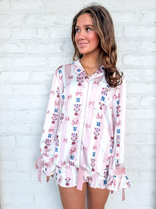 Queen Of Girly Things Christmas Pink Pajama Set