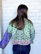 Load image into Gallery viewer, Queen Of Sparkles Multi Colorblock Bandana Sweater