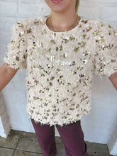 Load image into Gallery viewer, THML Celebrate Goodness Cream Top