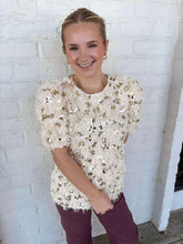 Load image into Gallery viewer, THML Celebrate Goodness Cream Top