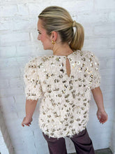 Load image into Gallery viewer, THML Celebrate Goodness Cream Top