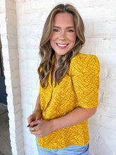 Load image into Gallery viewer, THML Mustard Textured Top