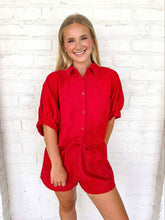 Load image into Gallery viewer, Red Runaway Corduroy set