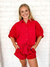 Load image into Gallery viewer, Red Runaway Corduroy set