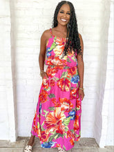 Load image into Gallery viewer, Deliver The News Magenta Maxi Skirt