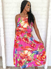 Load image into Gallery viewer, Deliver The News Magenta Maxi Skirt