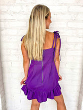 Load image into Gallery viewer, Travel With Me Purple Denim Dress